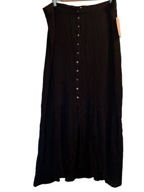 Women’s Cult of Design Maxi Skirt in Black Sz 2X NWT